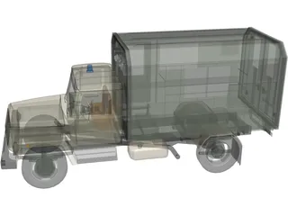 GAZ Russian Police Car 3D Model preview