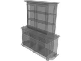 Wood Hutch 3D Model preview