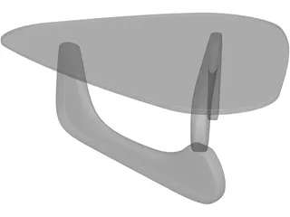 Glass Coffee Table 3D Model preview