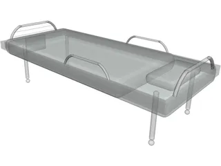 Hospital Bed 3D Model preview