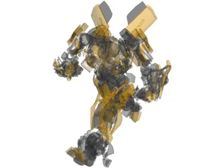 Transformers Movie Bumblbee - 77 Camaro 3D Model preview
