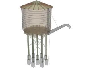 Water Tower 3D Model preview