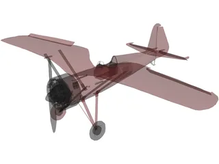 PZL P.11C 3D Model preview
