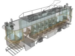 Trolley Russian WW1 Type-H 3D Model preview