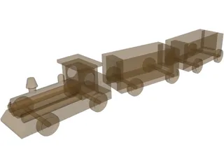 Toy Train 3D Model preview