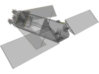 Iridium Constellation Satellite 3D Model preview
