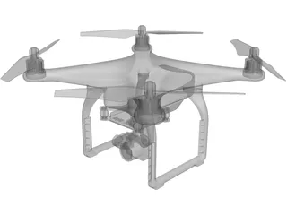 DJI Phantom 3 Drone 3D Model preview