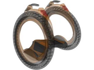 Wheel Sport Vehicle 3D Model preview