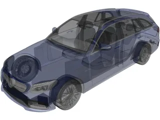 Mercedes-Benz C63 AMG W205 Estate (2015) 3D Model preview