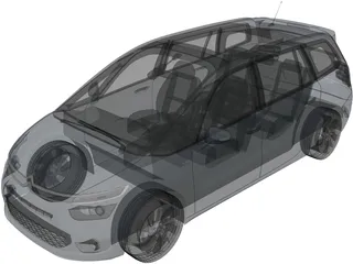 Citroen Grand C4 Picasso (2014) 3D Model preview