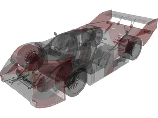 Porsche 956 (1983) 3D Model preview