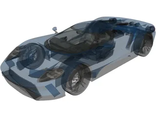 Ford GT (2017) 3D Model preview