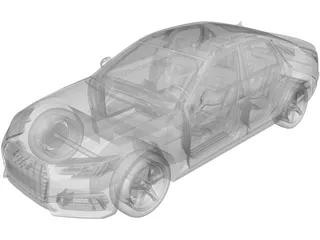 Audi A4 (2017) 3D Model preview