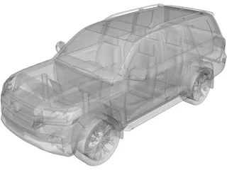 Toyota Land Cruiser 200 (2016) 3D Model preview
