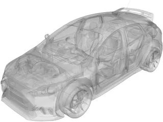 Ford Focus RS (2016) 3D Model preview