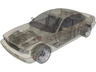 Jaguar XJR (2004) 3D Model preview