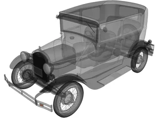 Ford Model A (1929) 3D Model preview