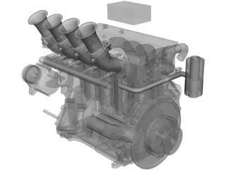 Elan DP02 Mazda MZR Engine 3D Model preview