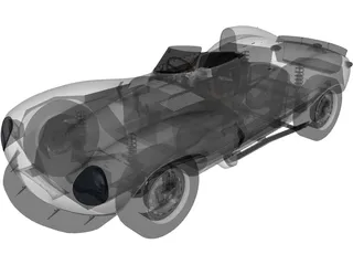 Jaguar D-Type (1956) 3D Model preview