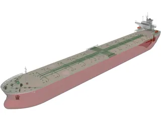 Panamax Oil Tanker 3D Model preview