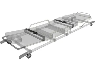 Pensi 2000 SE Ambulance Strecher 3D Model preview