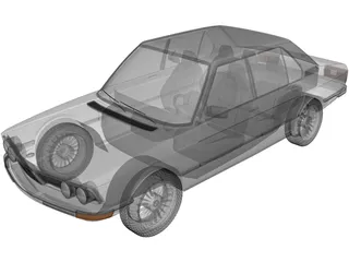 BMW 528i E12 3D Model preview