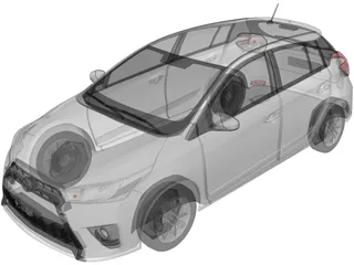 Toyota Yaris (2016) 3D Model preview