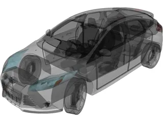 Ford Focus (2014) 3D Model preview