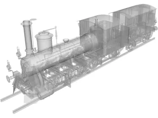 Train Locomotive 3D Model preview