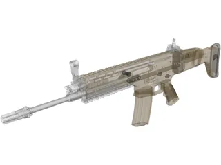 FN SCAR L 3D Model preview