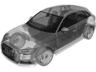 Audi A3 Hatchback (2017) 3D Model preview