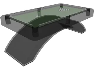 Pool Table 3D Model preview