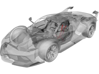 Ferrari FXX-K (2016) 3D Model preview