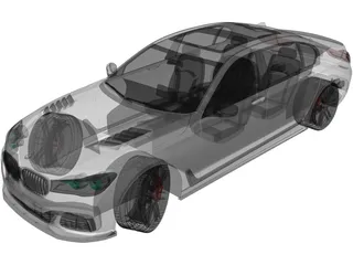 BMW 7-Series G12 (2016) 3D Model preview