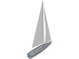 Sailboat 3D Model preview
