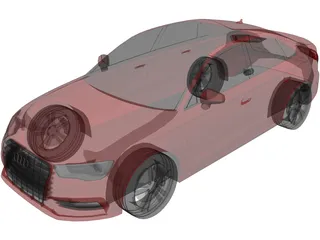 Audi A3 Sedan 2.0 TFSI (2015) 3D Model preview