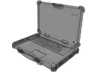 Getac X500 Laptop 3D Model preview