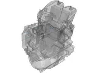 Husaberg Engine 450cc 3D Model preview