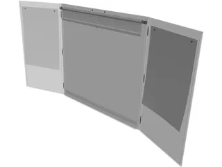 Openable Whiteboard 3D Model preview