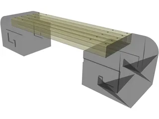Bench 3D Model preview