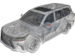 Lexus LX570 (2016) 3D Model preview