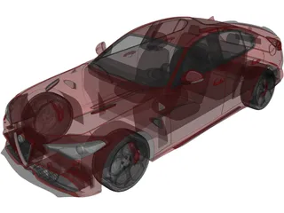 Alfa Romeo Giulia Quadrifoglio (2016) 3D Model preview