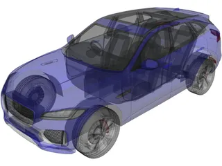 Jaguar F-Pace S (2017) 3D Model preview