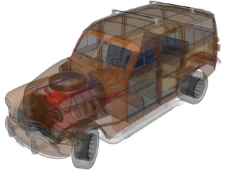 Chevrolet Woody (1947) 3D Model preview