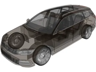 Volkswagen Passat Variant R-Line (2015) 3D Model preview