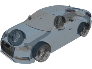 Audi S3 Sedan (2018) 3D Model preview