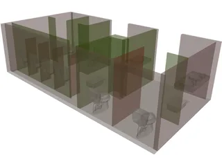 Male and Female Toilet 3D Model preview