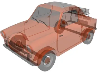 Vespa 400 3D Model preview