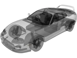 Toyota Supra RZ (1997) 3D Model preview
