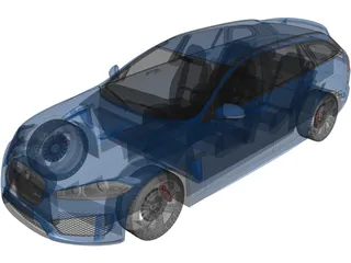 Jaguar XFR-S Sportbrake (2015) 3D Model preview